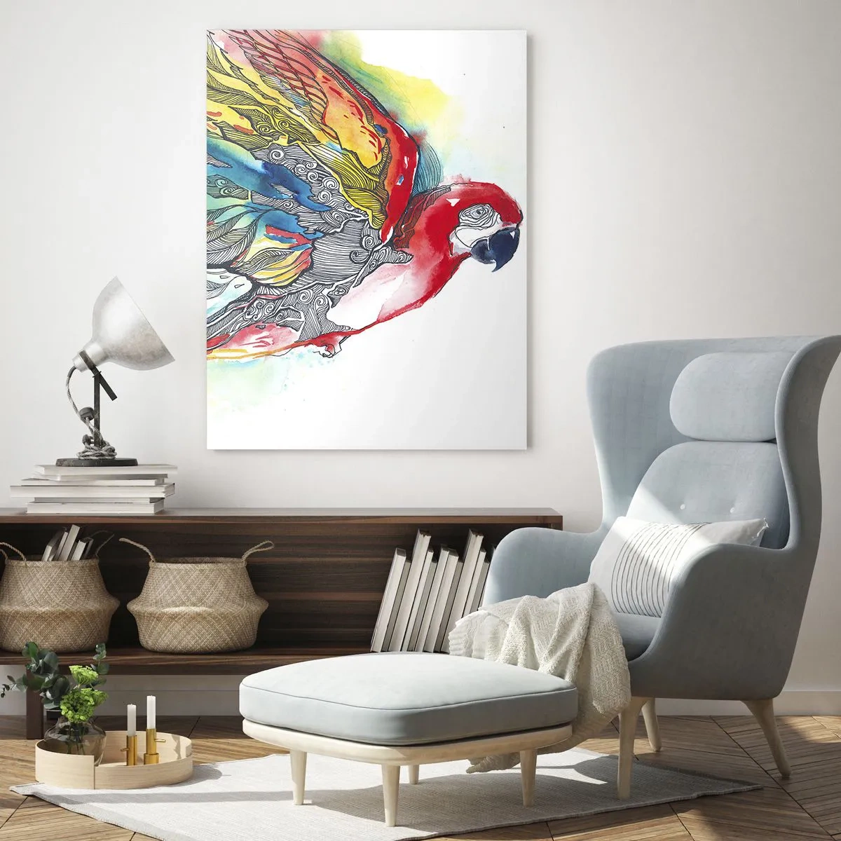 Obraz na skle - Žij barevně - 50x70 cm