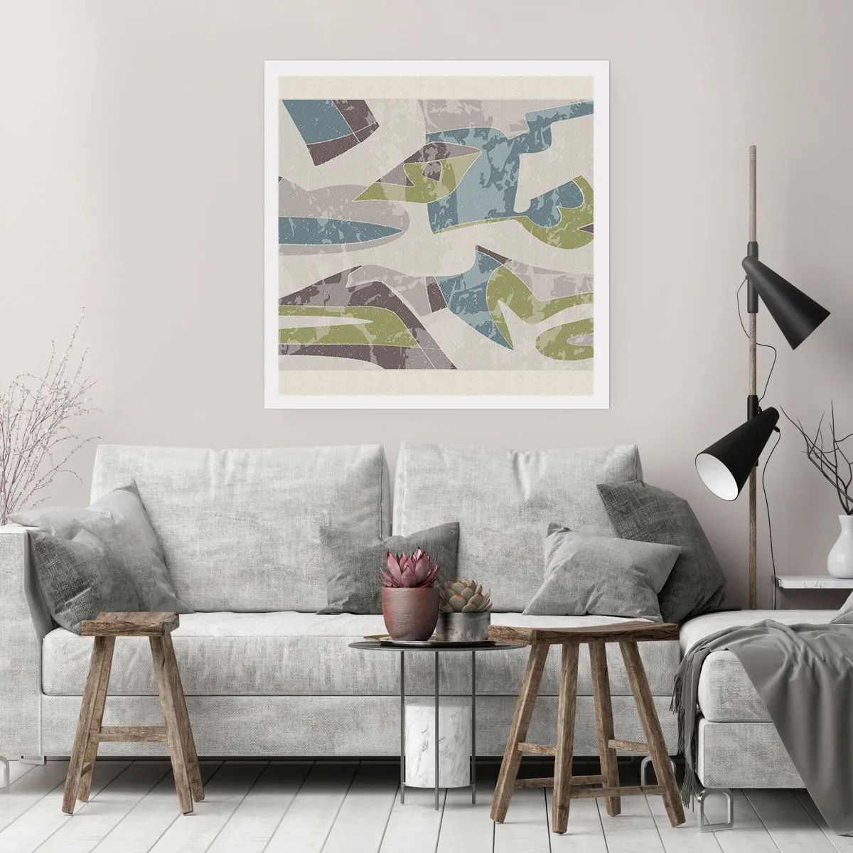 Plakát - Kompozice za sklem - 60x60 cm