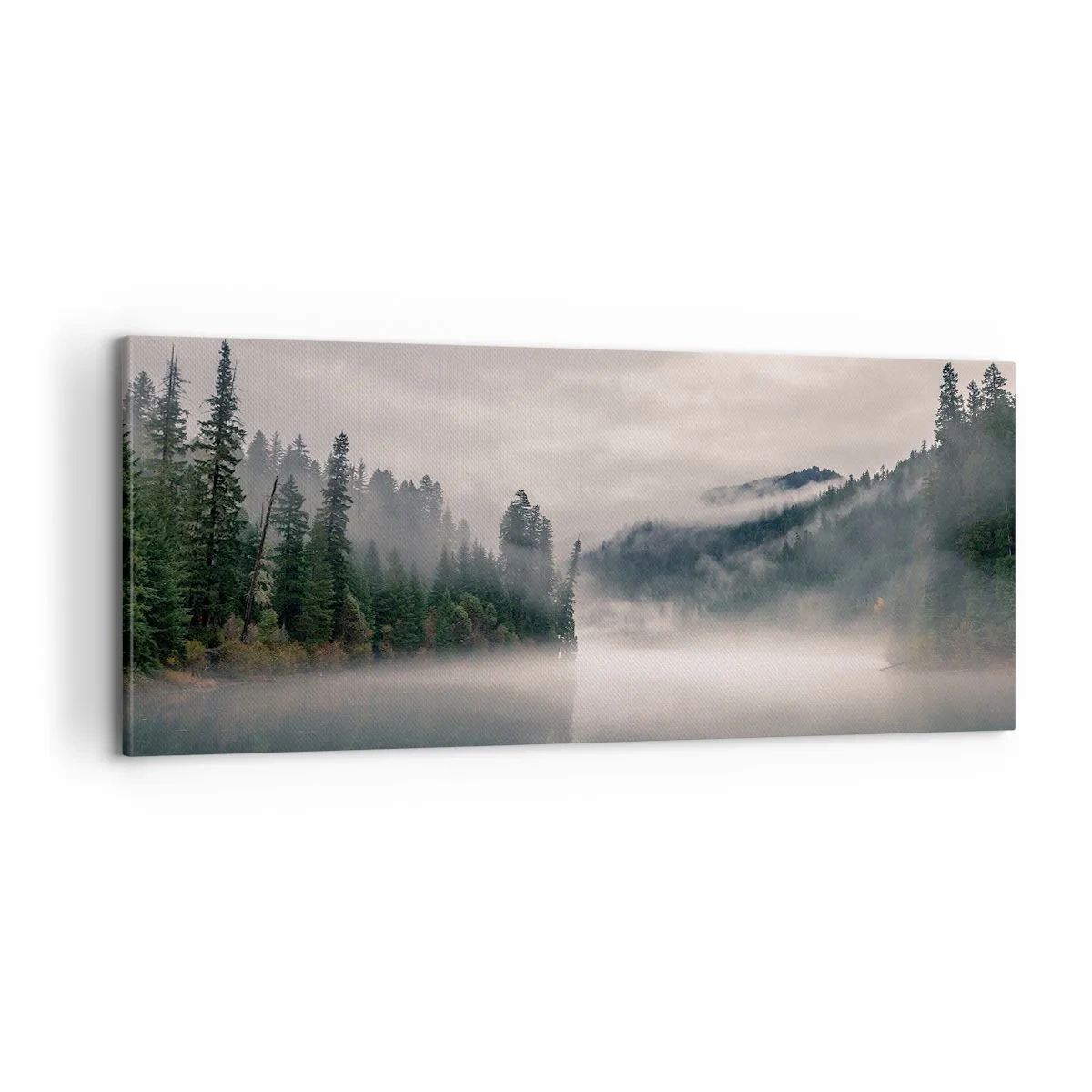 Obraz na plátně - V zamyšlení, v mlze - 100x40 cm