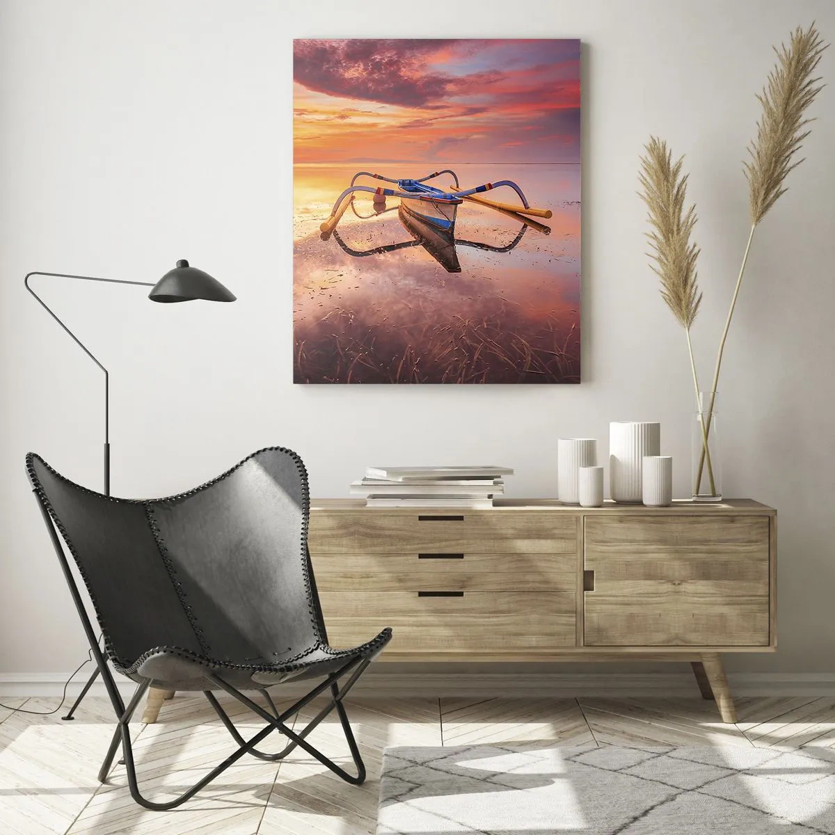 Obraz na skle - Klid tropického večera - 70x100 cm