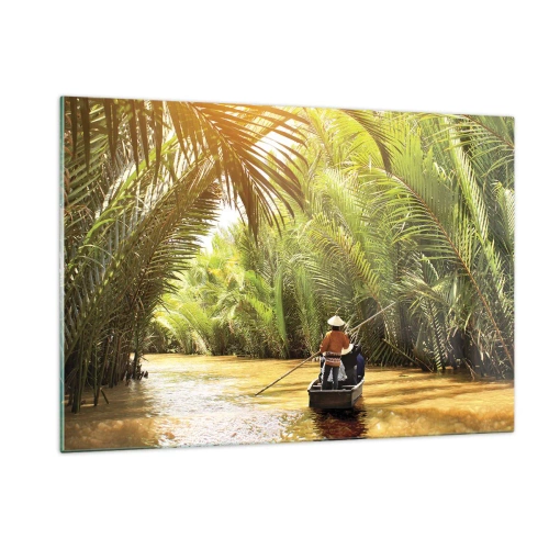 Obraz na skle - Palmovou souteškou - 120x80 cm