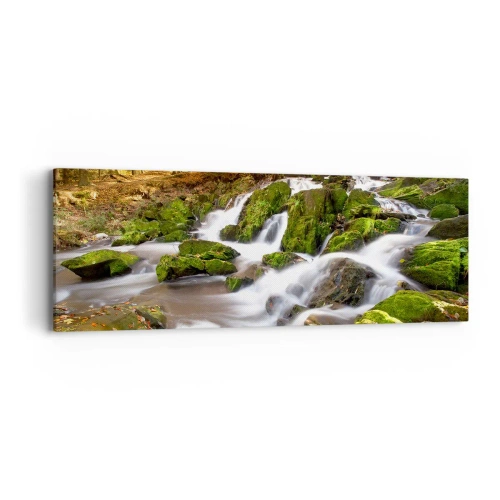 Obraz na plátně - Chvatem podzimním lesem - 90x30 cm