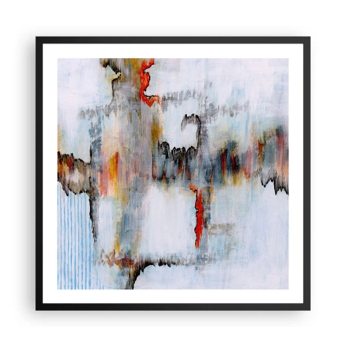 Plakát v černém rámu - Klackem po vodě - 60x60 cm