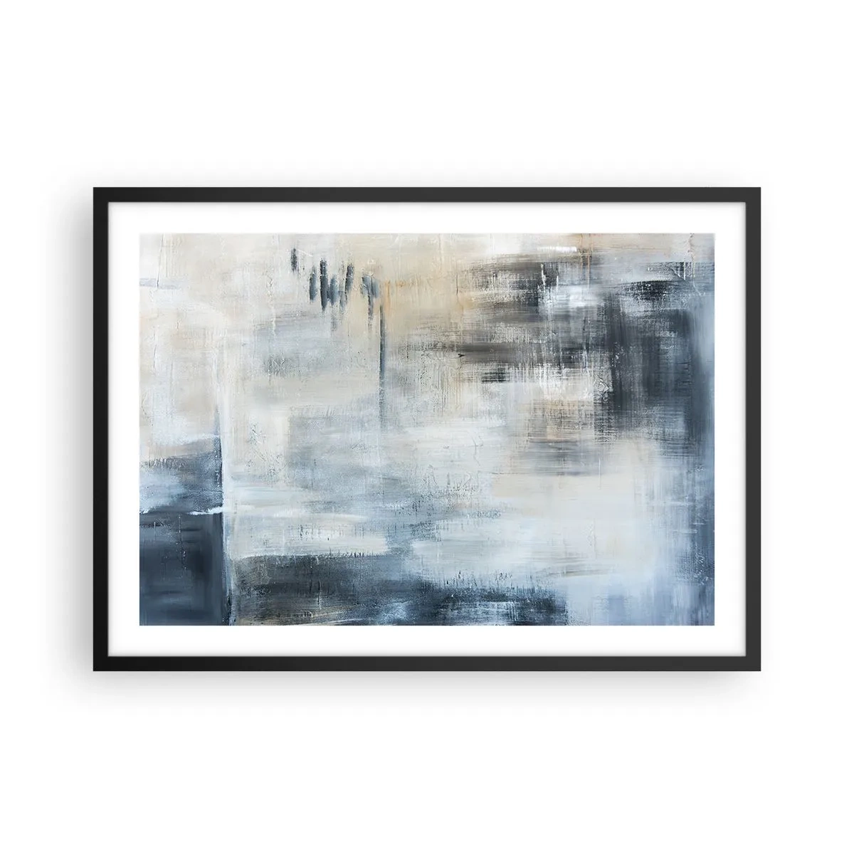 Plakát v černém rámu - Za závojem modré - 70x50 cm