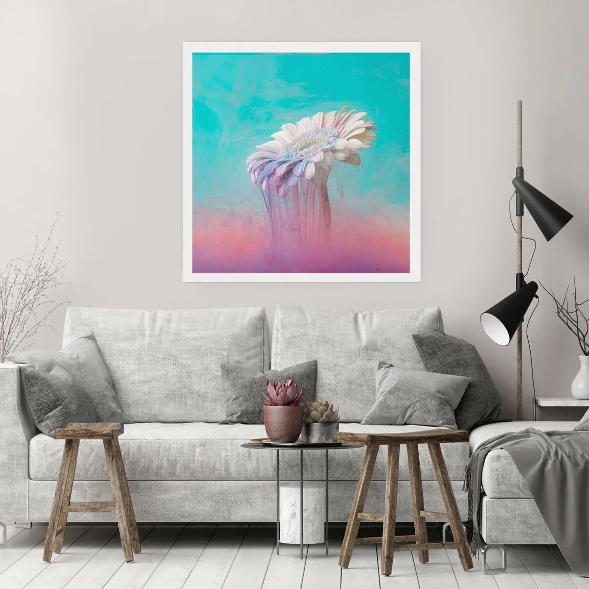 Plakát - Záhrobí květin - 60x60 cm