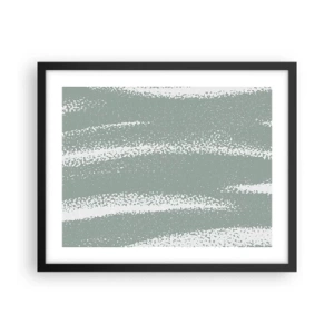 Plakát v černém rámu - Abstrakce v zimním stylu - 50x40 cm