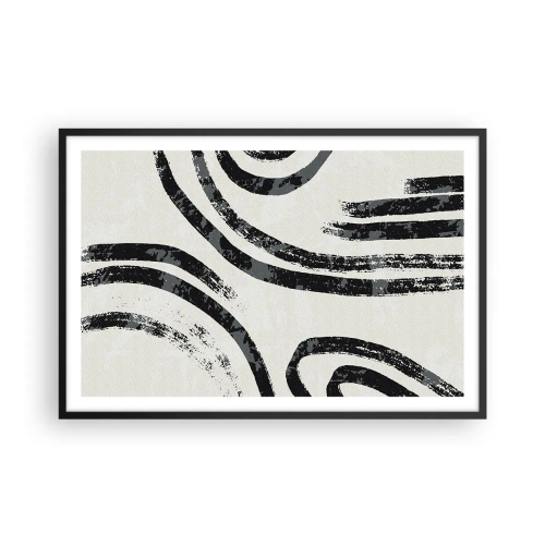 Plakát v černém rámu - Napůl zastavený - 91x61 cm