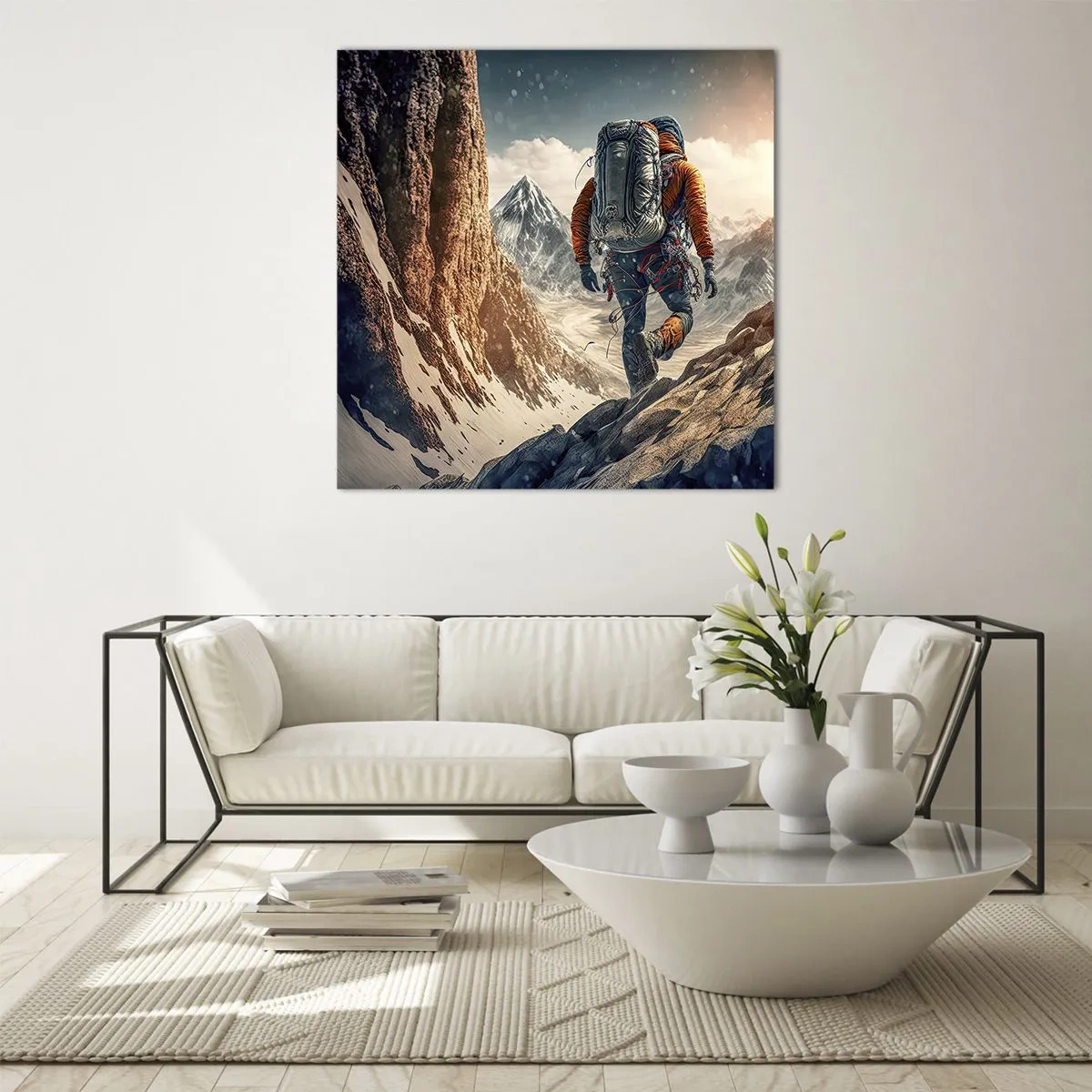 Obraz na skle - Osamělý bojovník - 60x60 cm