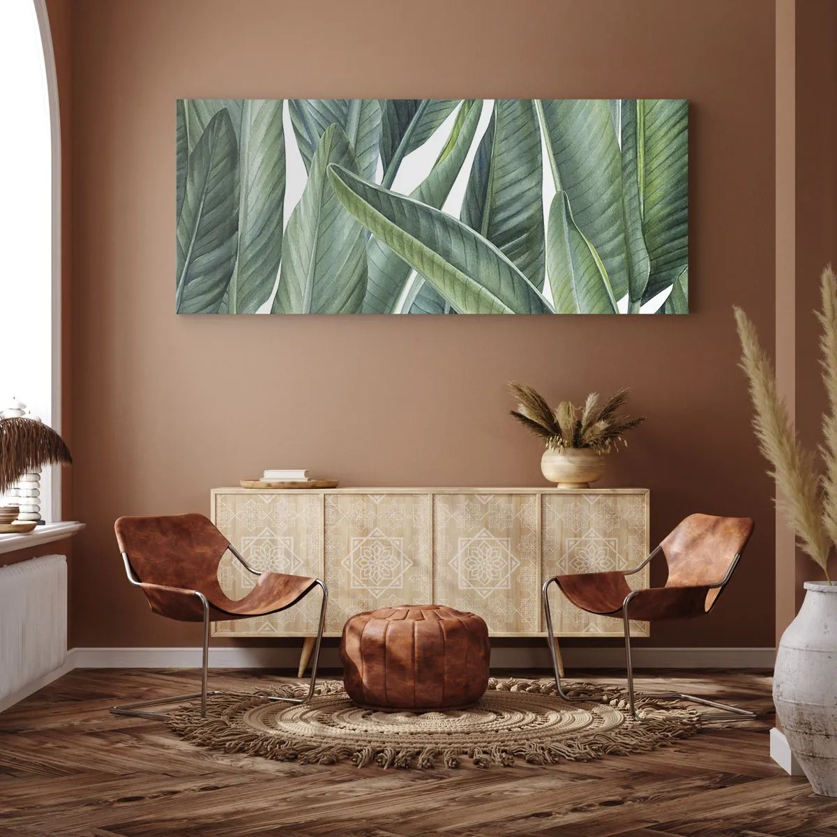 Obraz na plátně - Prostě zelená - 100x40 cm