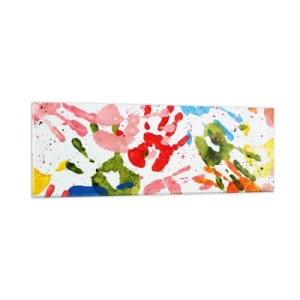 Obraz na skle - Jdi ve stopách - 90x30 cm