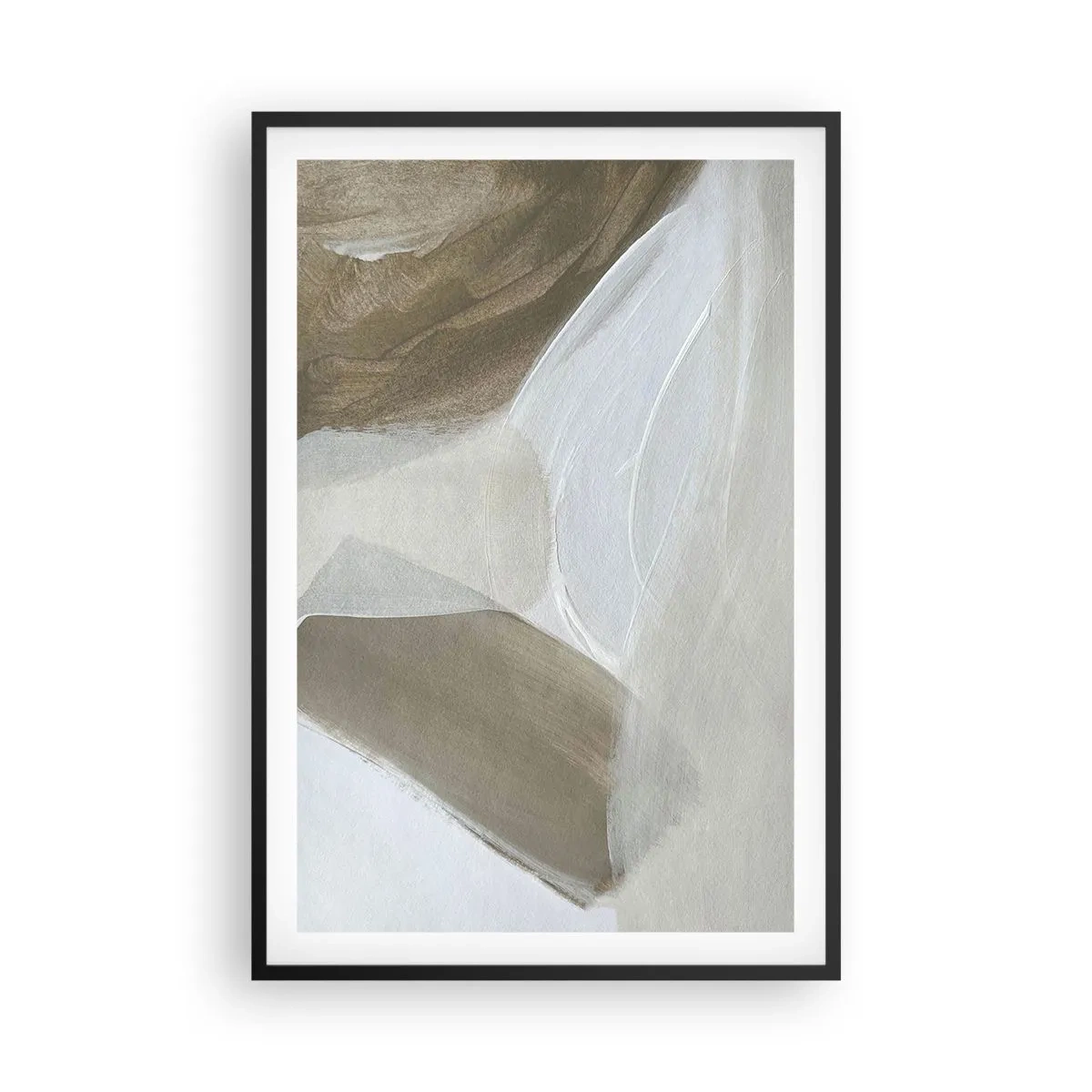 Plakát v černém rámu - Vlna bílé - 61x91 cm