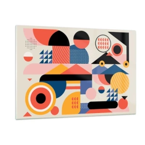 Obraz na skle - Kompozice: pojďme si hrát - 120x80 cm