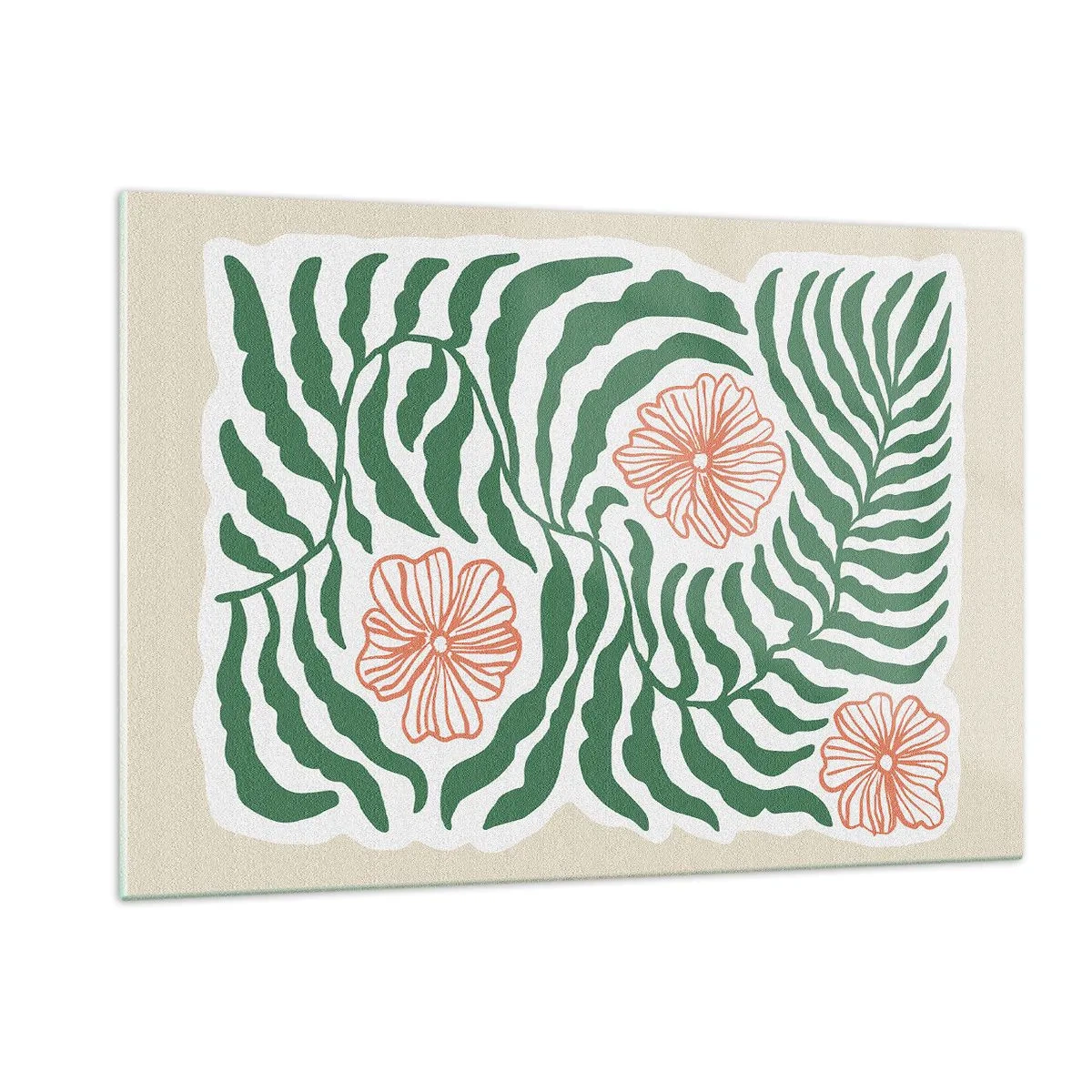 Obraz na skle - Rozkvetlé v zeleni - 120x80 cm