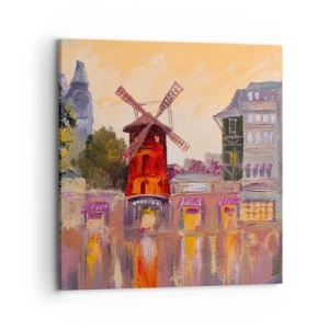 Obraz na plátně - Pařížské ikony – Moulin Rouge - 70x70 cm