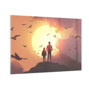 Obraz na skle - Se sluncem tváři v tvář - 100x70 cm