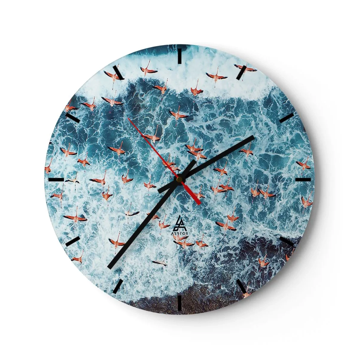 Nástěnné hodiny - Přímořský průvod - 40x40 cm