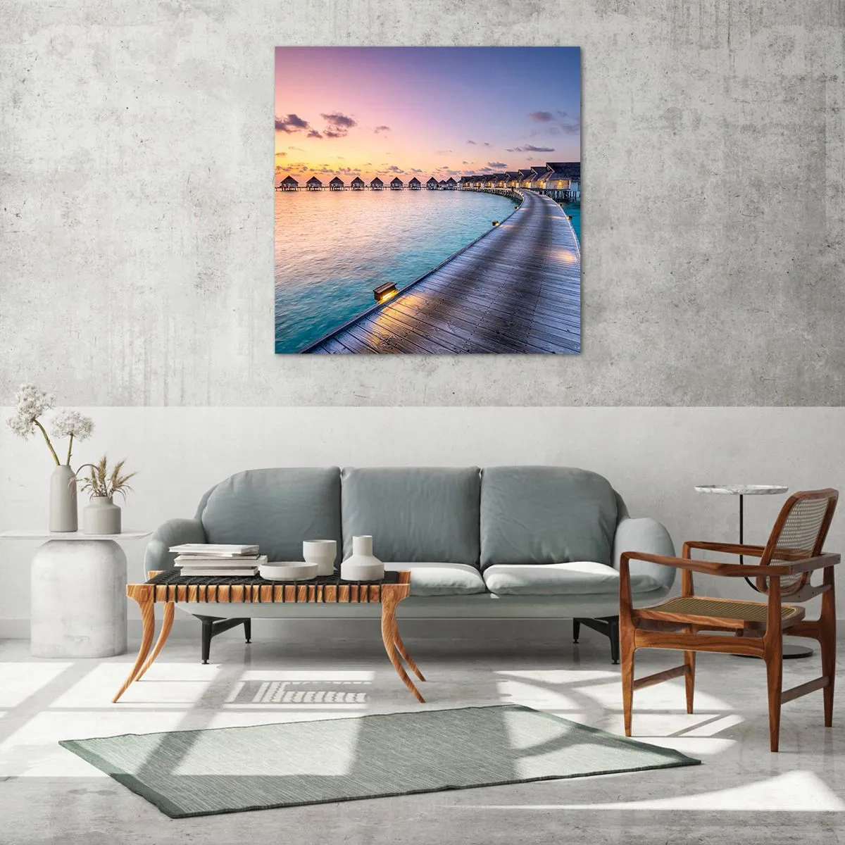 Obraz na skle - Prázdniny - návrat k pramenům - 60x60 cm