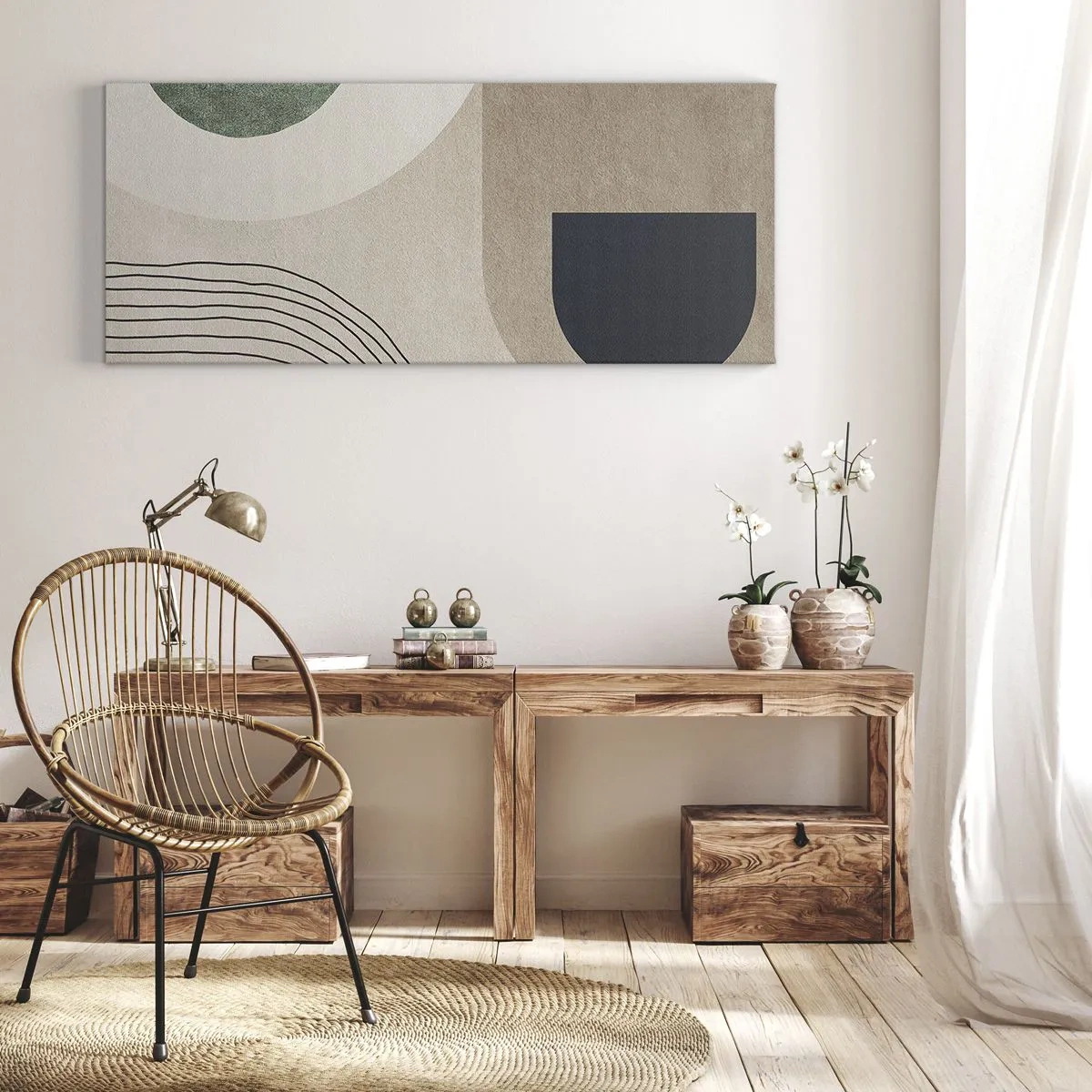 Obraz na plátně - Něžnost oválu - 140x50 cm