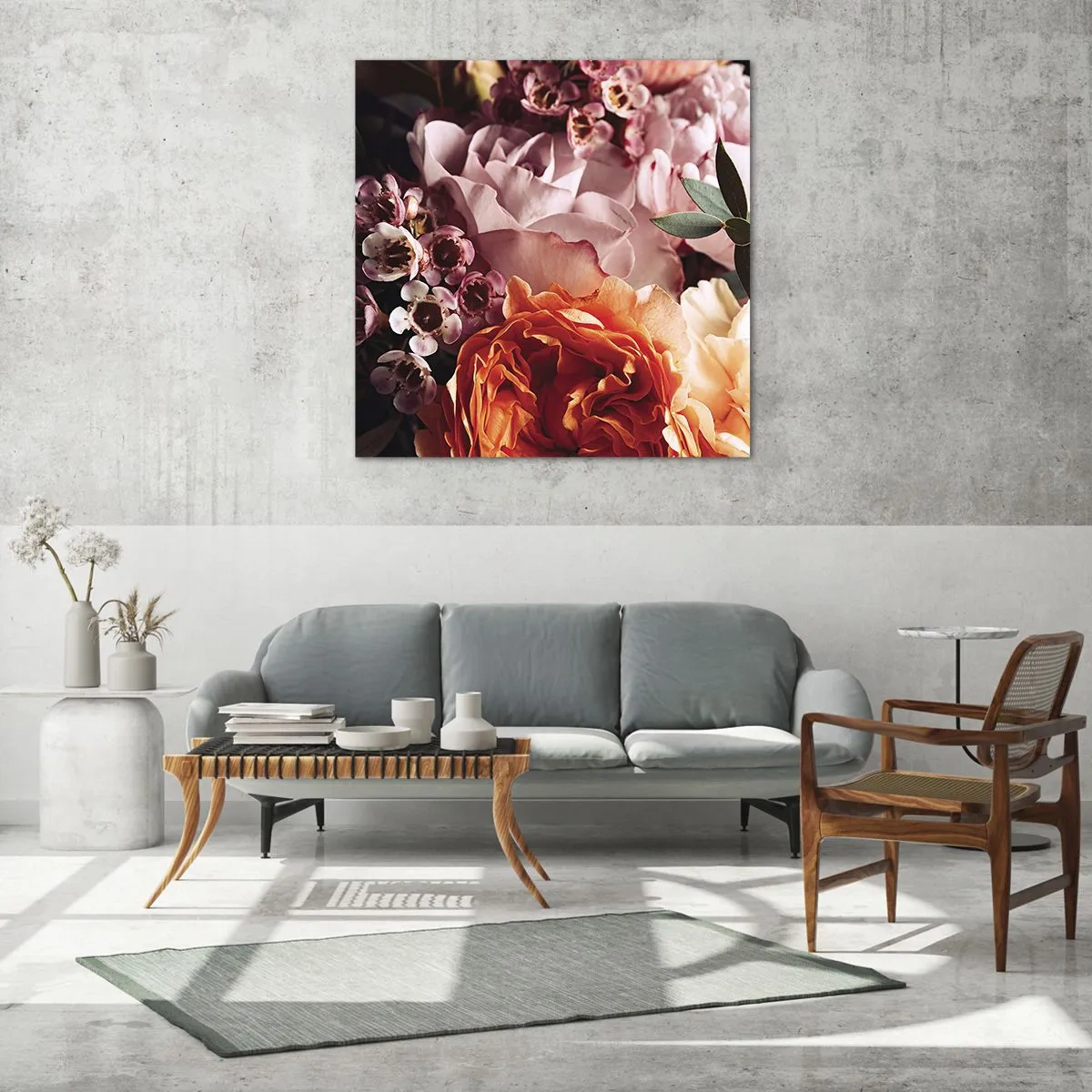 Obraz na skle - Zabalené do krásy - 70x70 cm