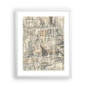 Plakát v bílém rámu - Čeká na rozluštění - 40x50 cm