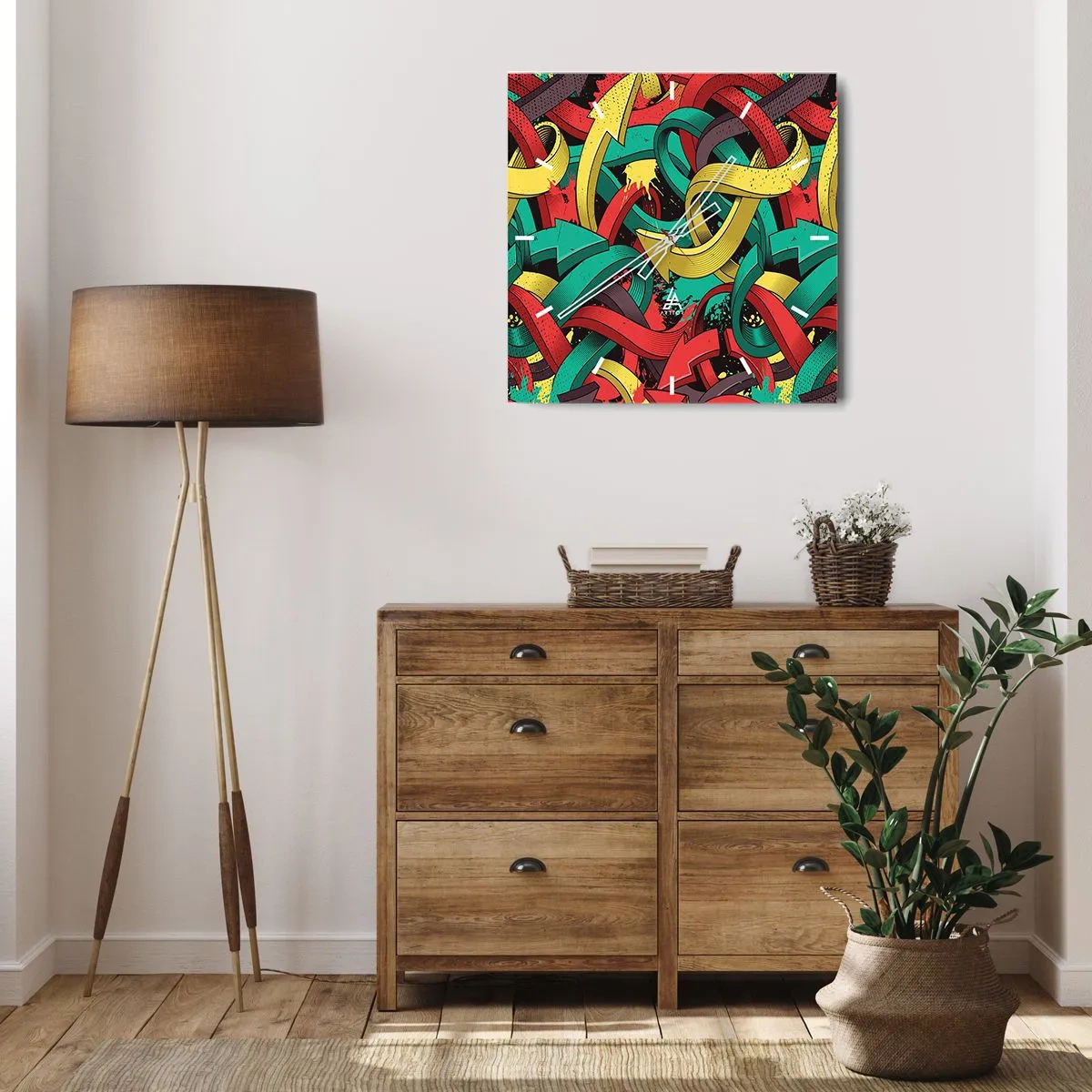 Nástěnné hodiny - Kudy do cíle? - 30x30 cm