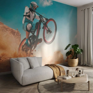 Fototapeta Standard Eco - Cyklistický démon šílenství - Jízdní kolo, Rychlost, Sportovní soutěže - 400x280 cm