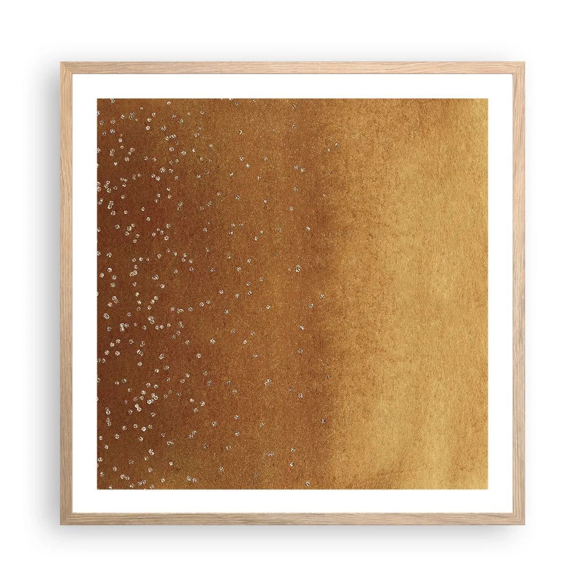 Plakát v rámu světlý dub - Zrození světla - 60x60 cm