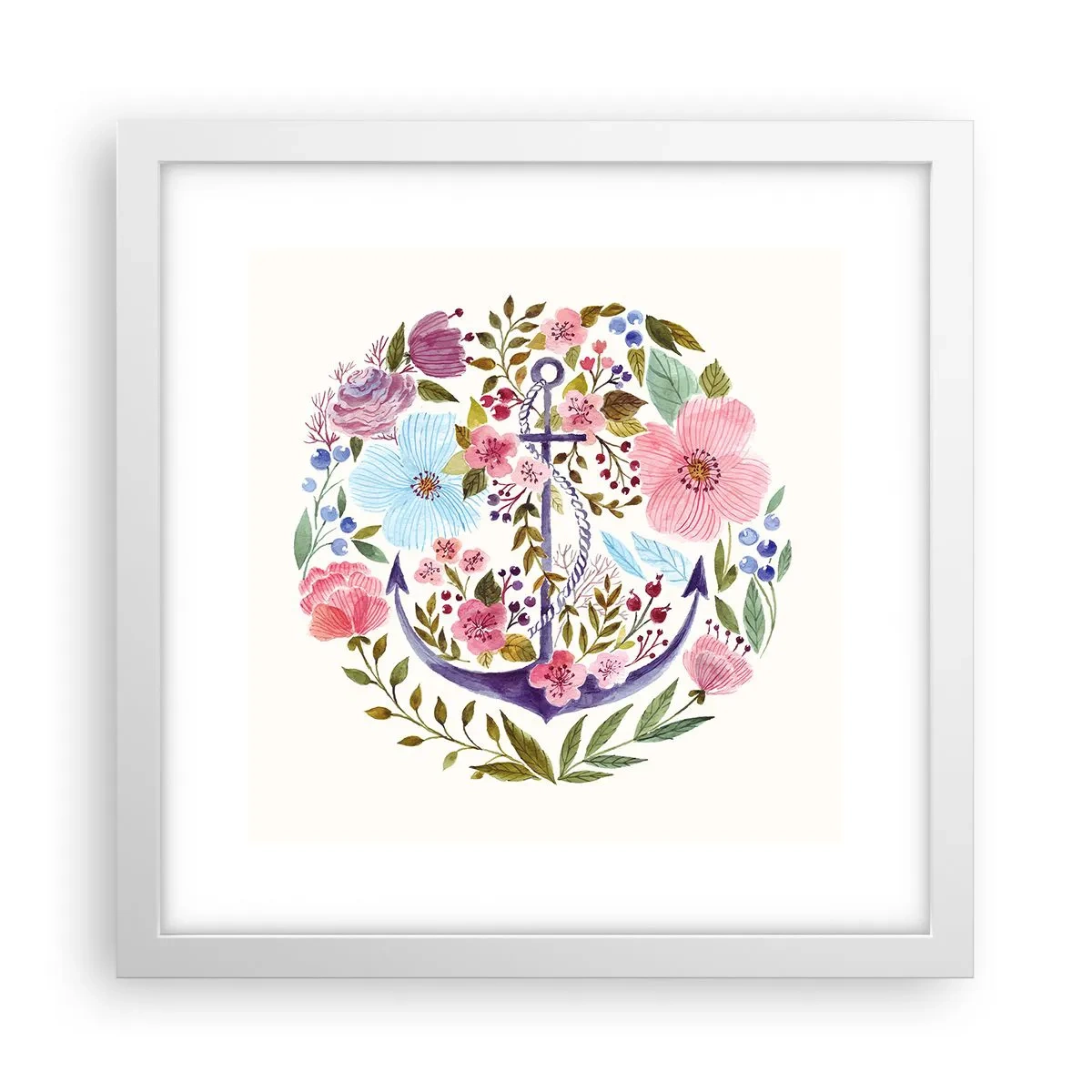 Plakát v bílém rámu - Námořníkův hezký sen - 30x30 cm