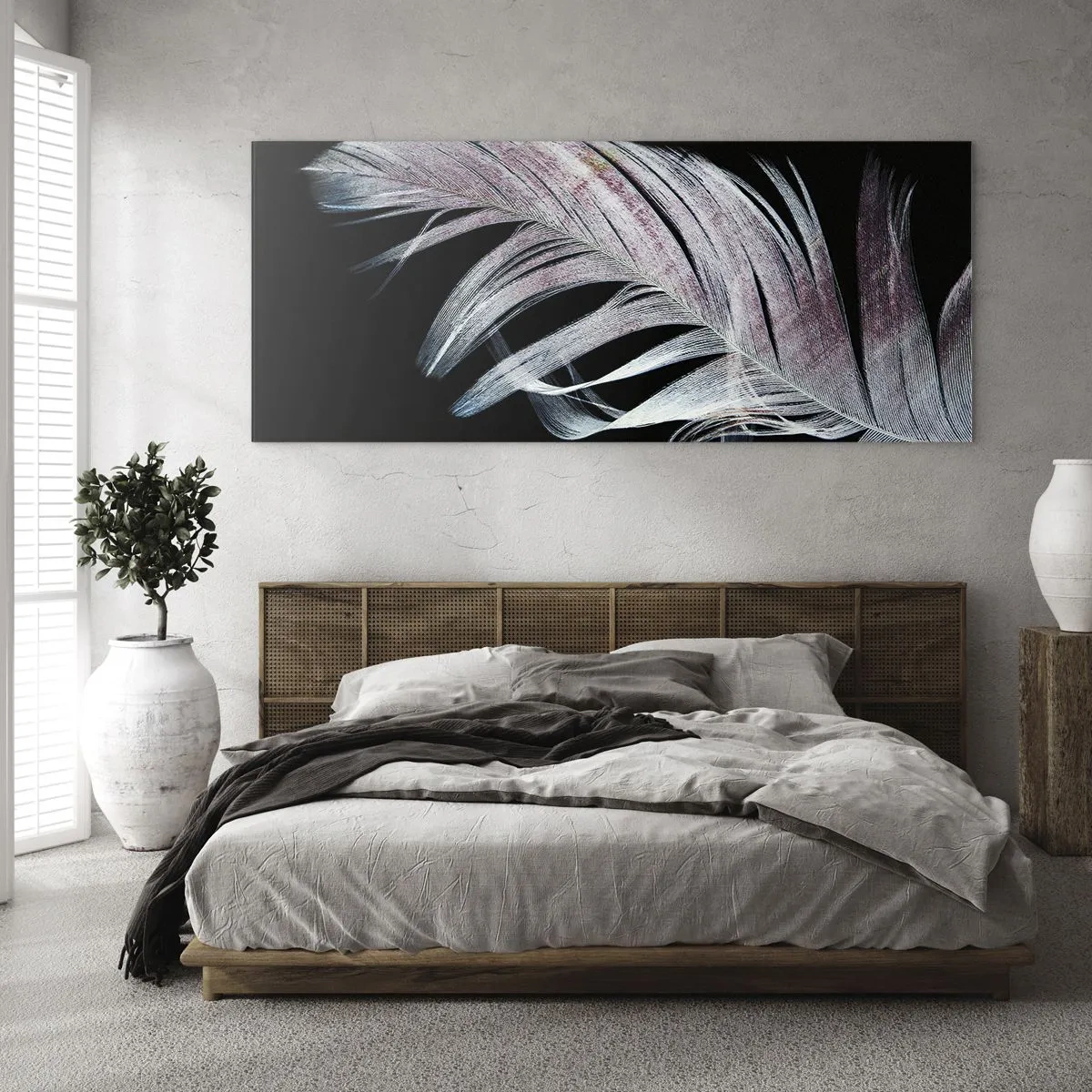 Obraz na skle - Přemýšlejte o dotyku - 120x50 cm