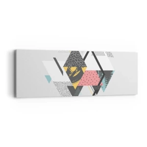 Obraz na plátně - Variace na trojúhelník a kosočtverec - 90x30 cm