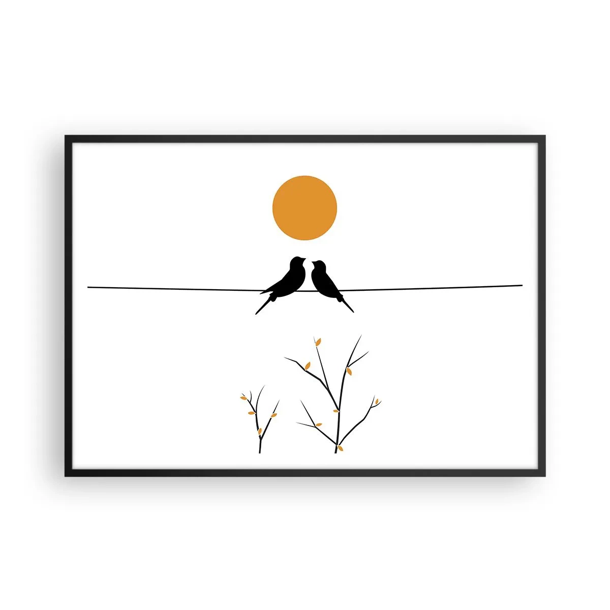 Plakát v černém rámu - Slavíčí večer - 100x70 cm