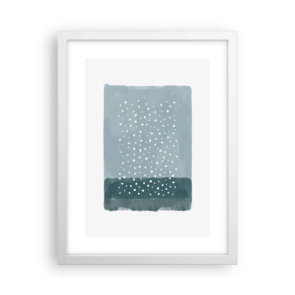 Plakát v bílém rámu - Pěstováno na modři - 30x40 cm