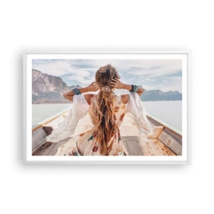 Plakát v bílém rámu - Na cestě ke štěstí - 91x61 cm