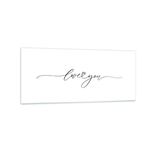 Obraz na skle - Černé na bílém - 120x50 cm