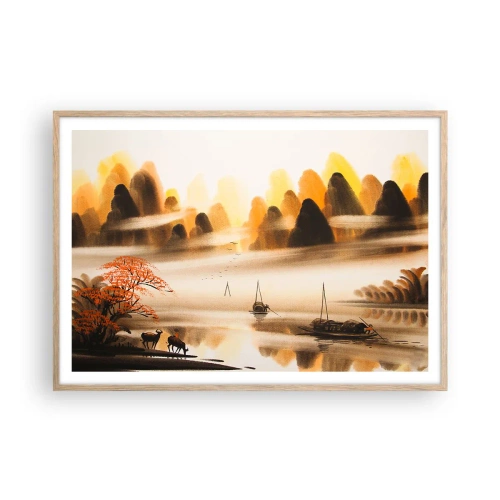 Plakát v rámu světlý dub - Dál než na Dálném východu - 100x70 cm