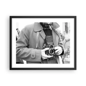 Plakát v černém rámu - V retro stylu - 50x40 cm