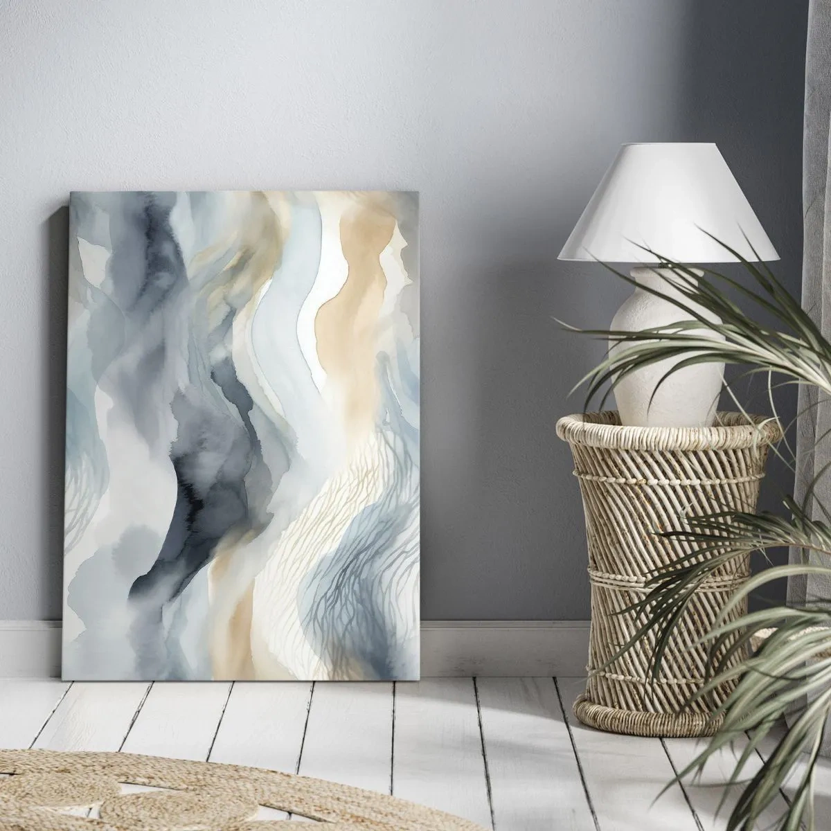 Obraz na plátně - Abstrakce sněhu a mlhy - 50x70 cm