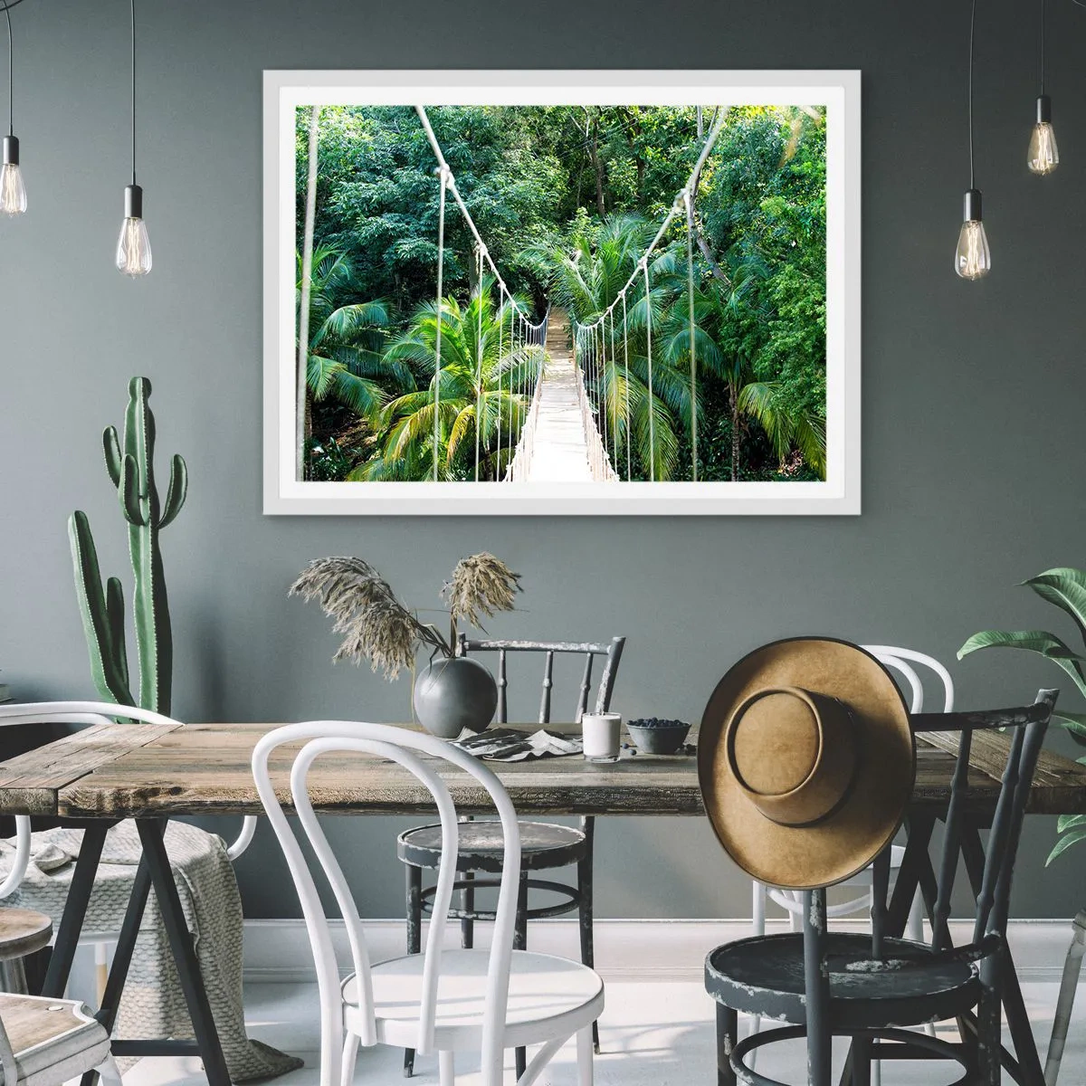 Plakát v bílém rámu - Welcome to the jungle! - 40x30 cm