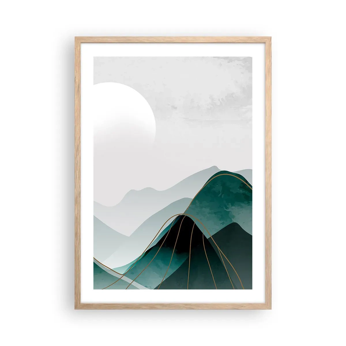 Plakát v rámu světlý dub - V plném majestátu - 50x70 cm