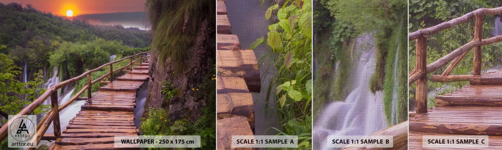 Vzor Fototapety Premium Canvas - Neuvěřitelná krása - Krajina, Vodopád, Chorvatsko - 100x30 cm