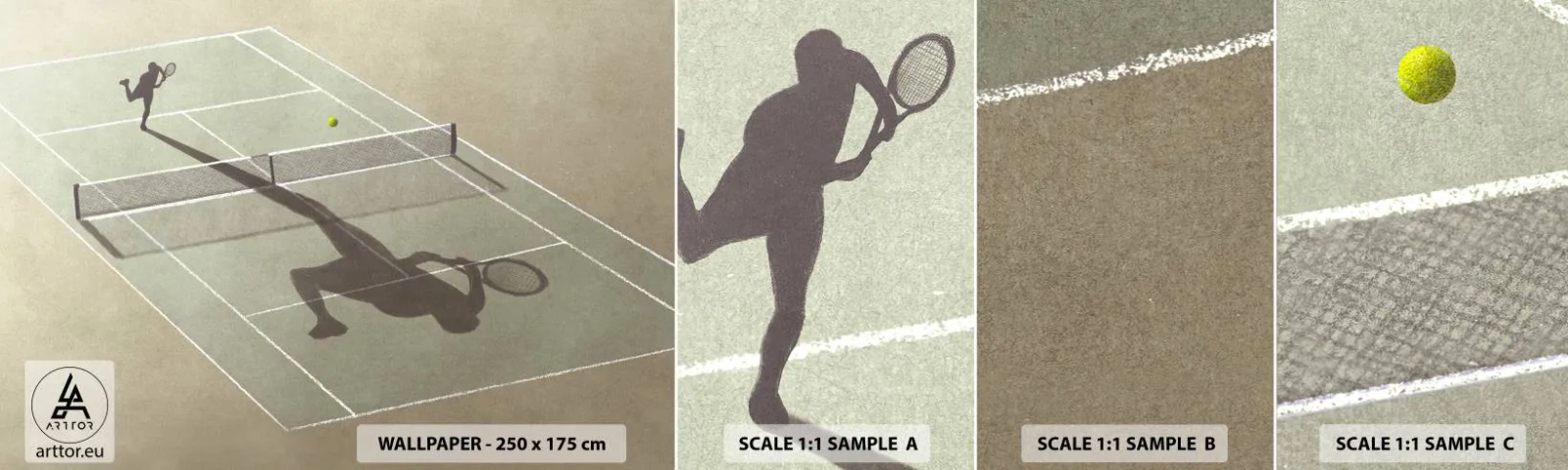 Fototapeta Vzorek Standard Eco - Dobývání sama sebe - Tenis, soudy, Sport - 100x30 cm