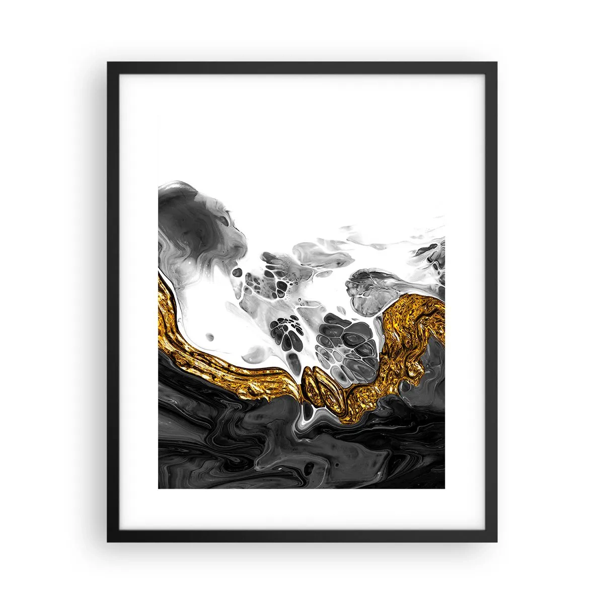 Plakát v černém rámu - Organická kompozice - 40x50 cm