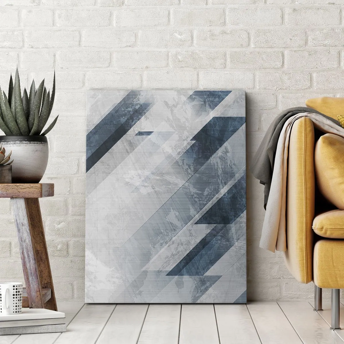 Obraz na plátně - Prostorová kompozice – pohyb šedé - 55x100 cm