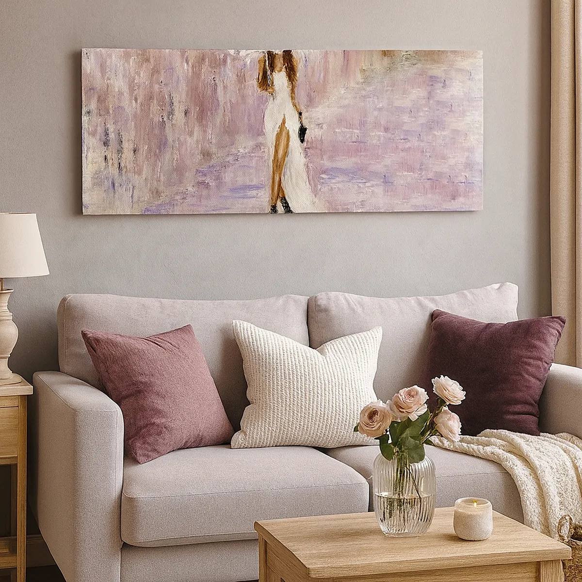 Obraz na plátně - V liliovém dešti - 30x30 cm