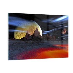 Obraz na skle - Neznámý svět - 120x80 cm