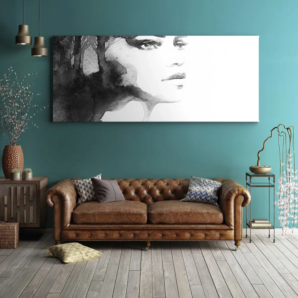 Obraz na plátně - Vytvořená z tajemství a mlhy - 100x40 cm