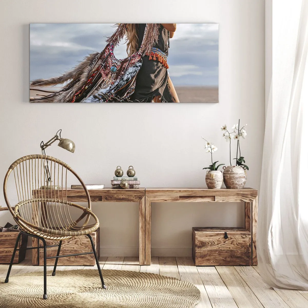 Obraz na plátně - Šamanovo děvče - 160x50 cm