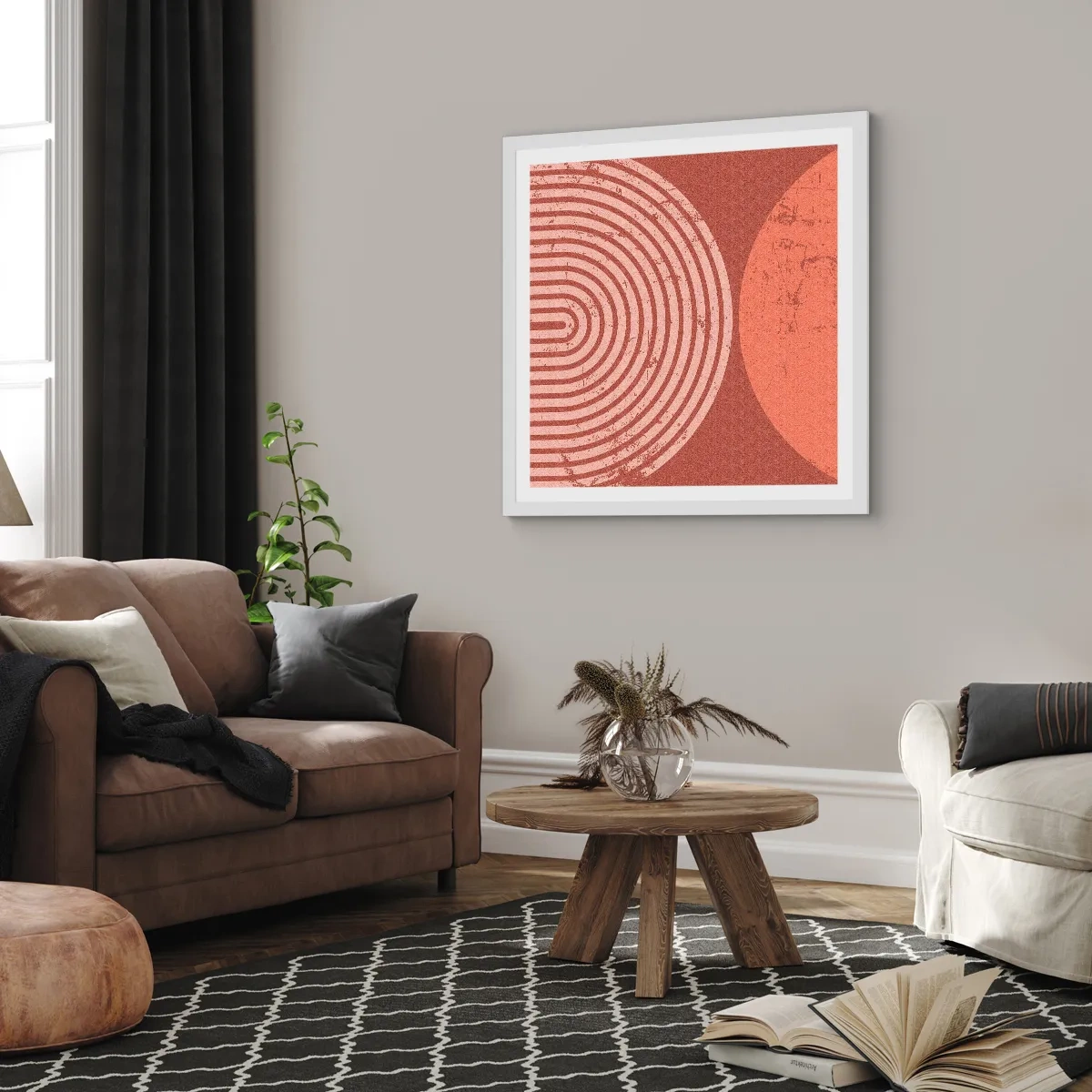Plakát v bílém rámu - Blízký vztah - 50x50 cm