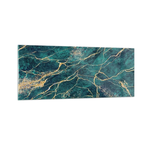 Obraz na skle - Zlatá žíla - 100x40 cm