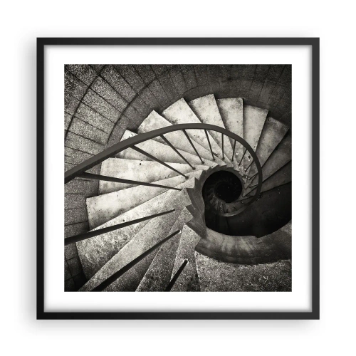 Plakát v černém rámu - Nahoru po schodech, dolů po schodech - 50x50 cm